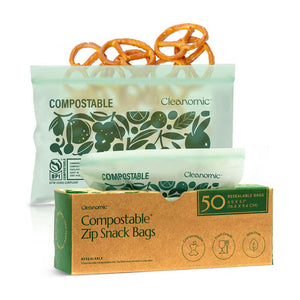 Compostable* Zip Snack Bags