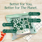 Compostable* Zip Sandwich Bags