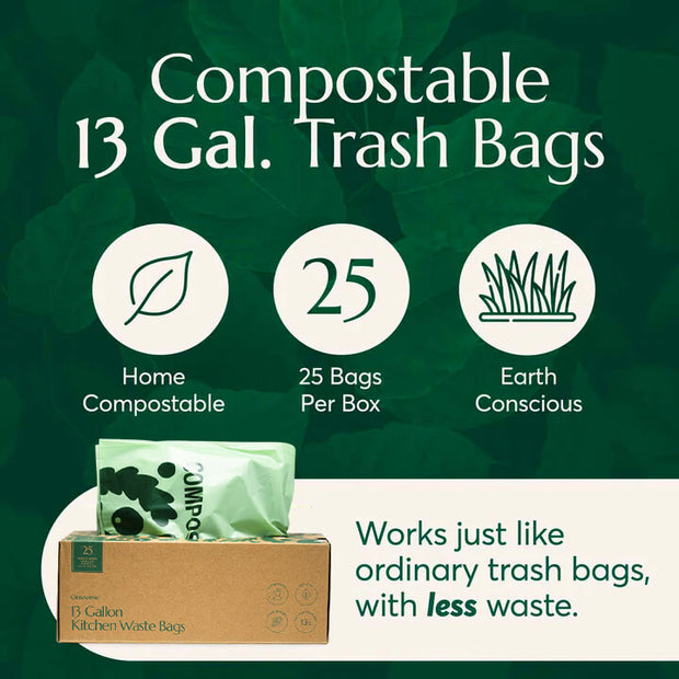 Compostable 13-Gallon Trash Bags