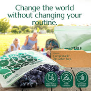 Compostable* Zip Gallon Bags