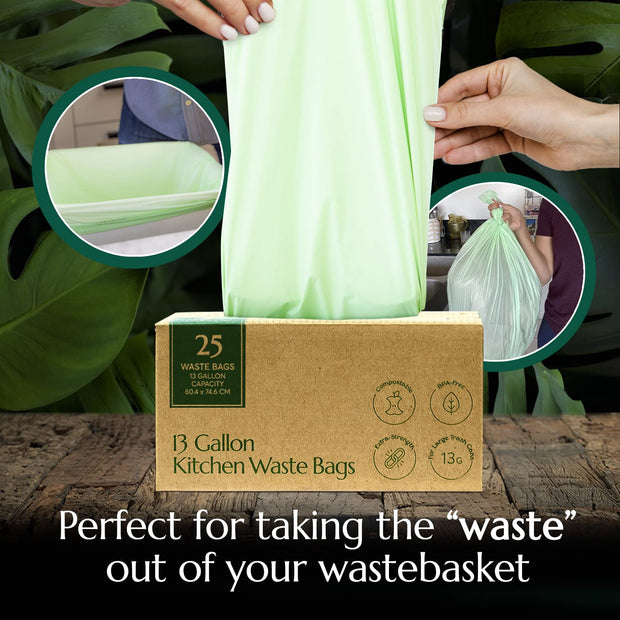 Compostable 13-Gallon Trash Bags