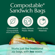 Compostable* Zip Sandwich Bags